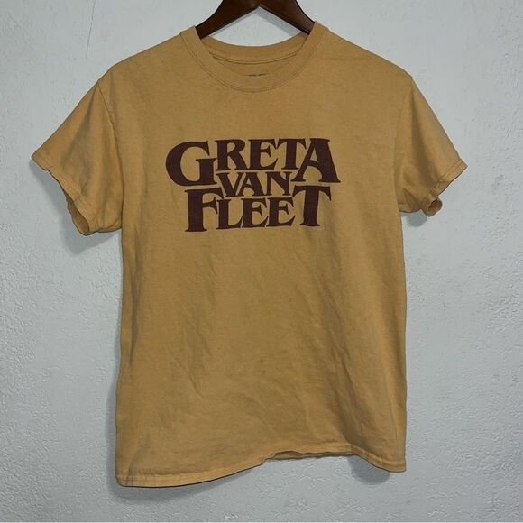Greta Van Fleet Mustard Yellow Band T-Shirt - Picture 2 of 7